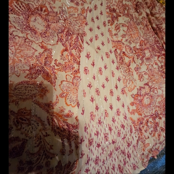 Hemant & Nandita Elegant Pink Patterned Maxi Dress-Size XL - Picture 17 of 17